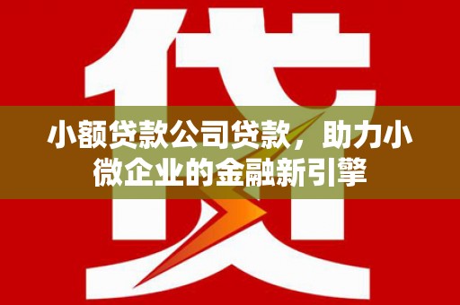 寮步小额贷款公司贷款，助力小微企业的金融新引擎