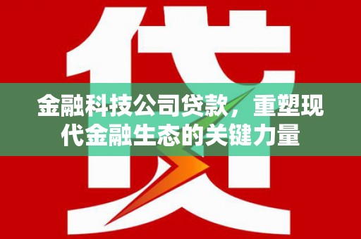 寮步金融科技公司贷款，重塑现代金融生态的关键力量