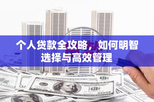 寮步个人贷款全攻略，如何明智选择与高效管理