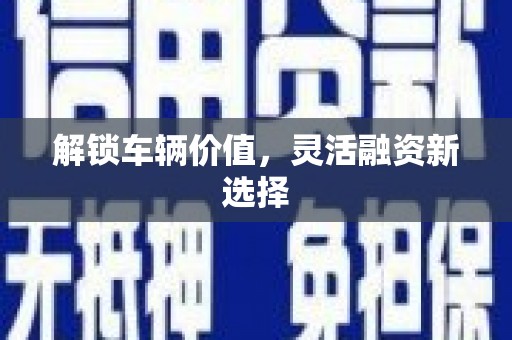 寮步解锁车辆价值，灵活融资新选择